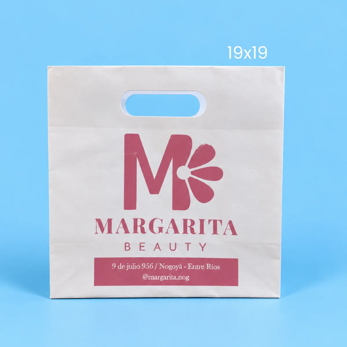 Bolsa de papel Blanca 19x19 RIÑON