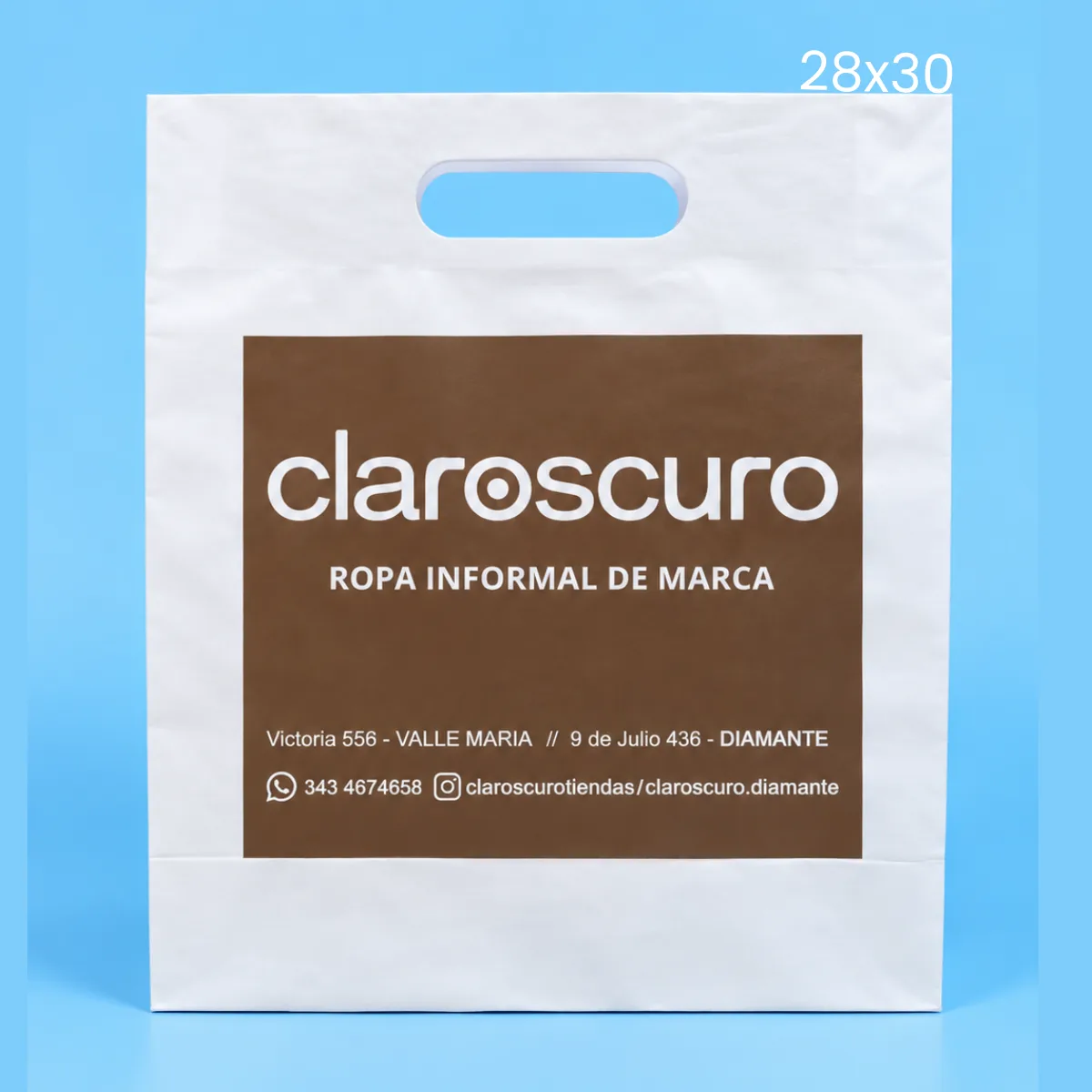Bolsa de papel Blanco 28x30 RIÑON