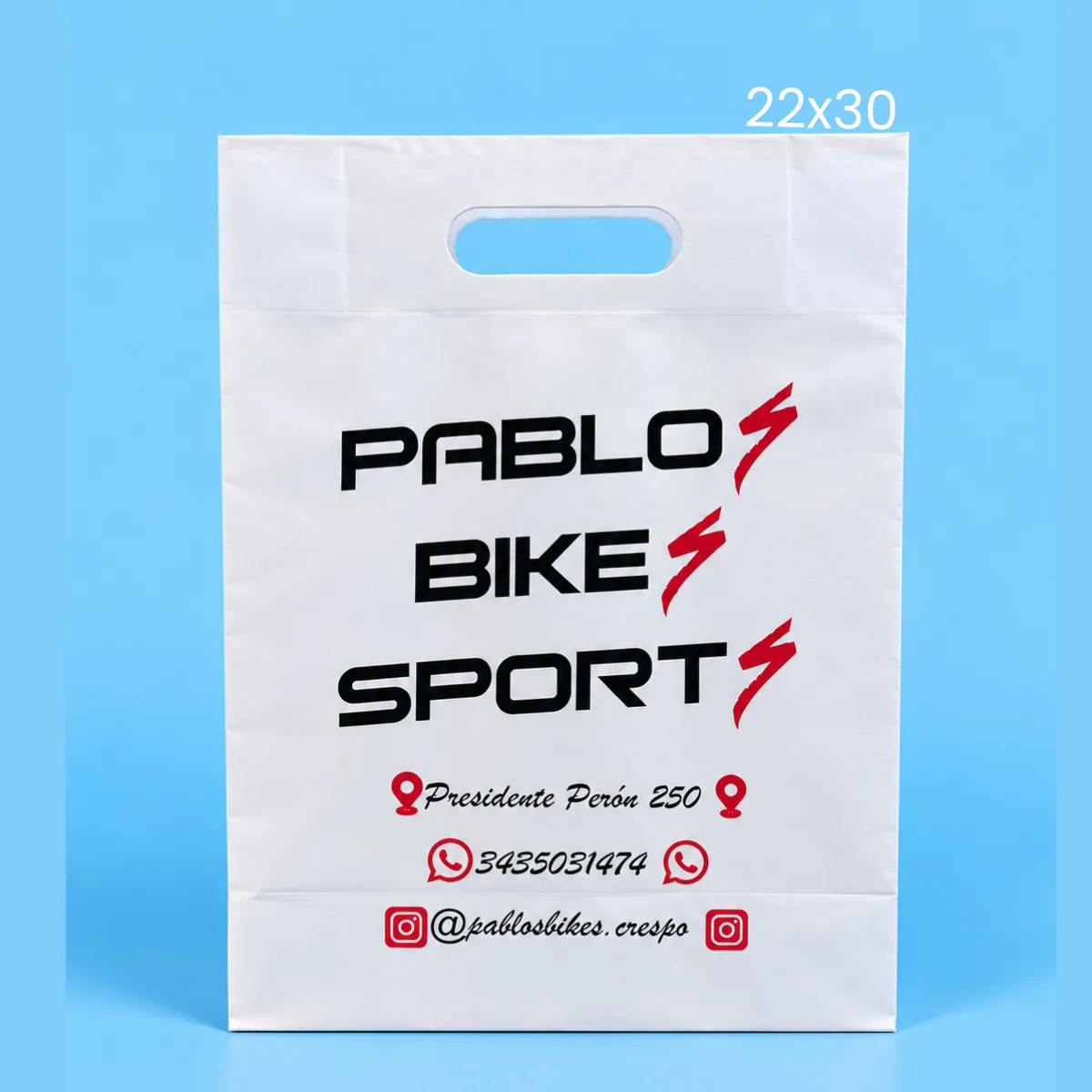 Bolsa de papel Blanco 22x30 RIÑON