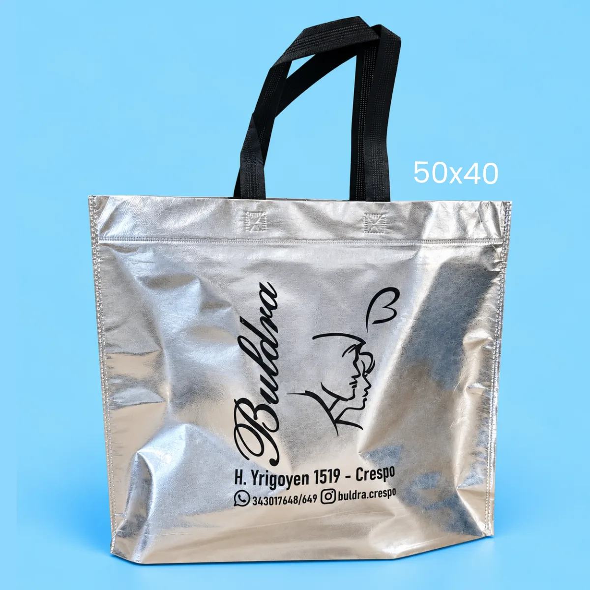 Bolsas de friselina Metalizada 50x40 MANIJA