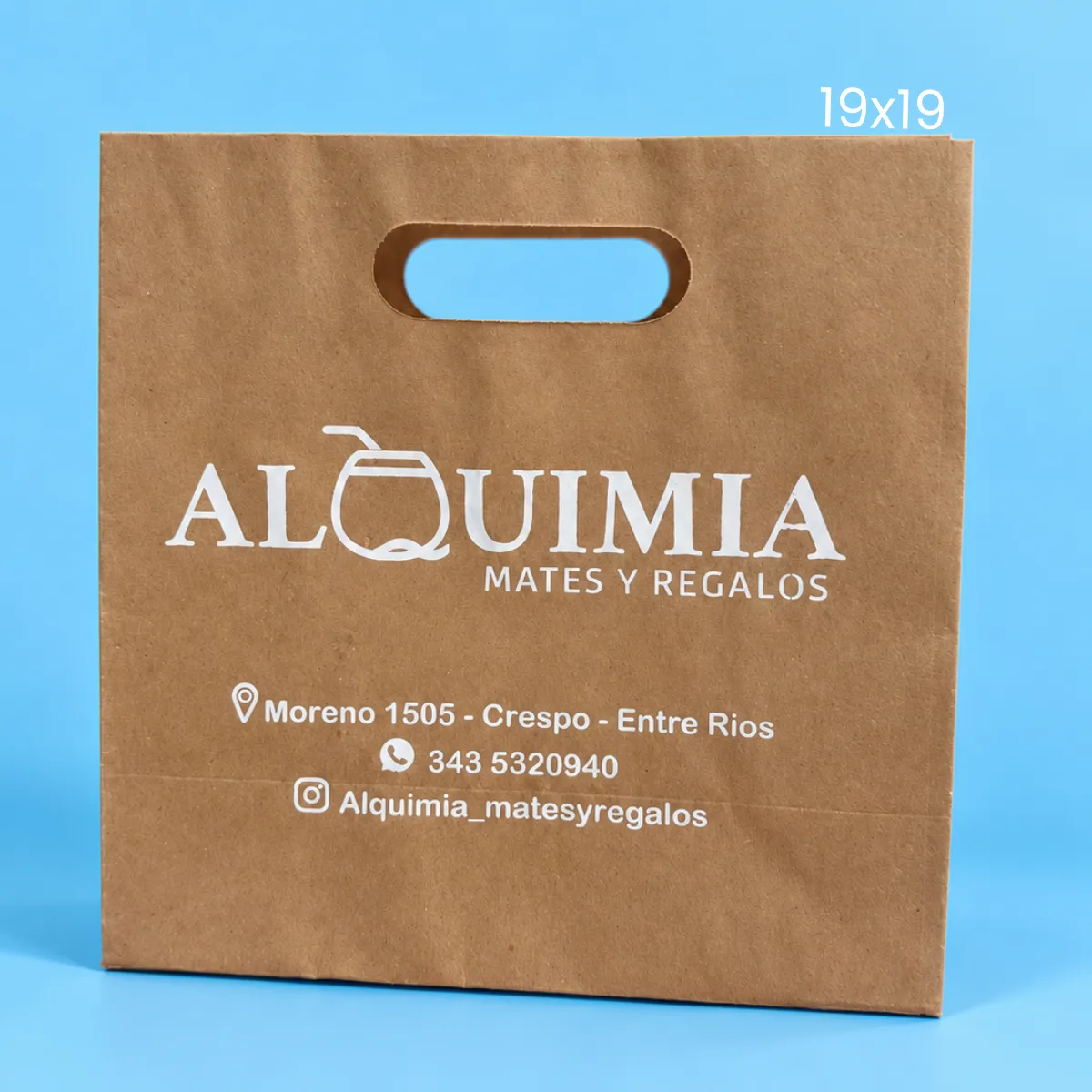 Bolsa de papel Blanco 19x19 RIÑON
